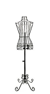Only Mannequins Female Black Steel Wire Mannequin Dress Form