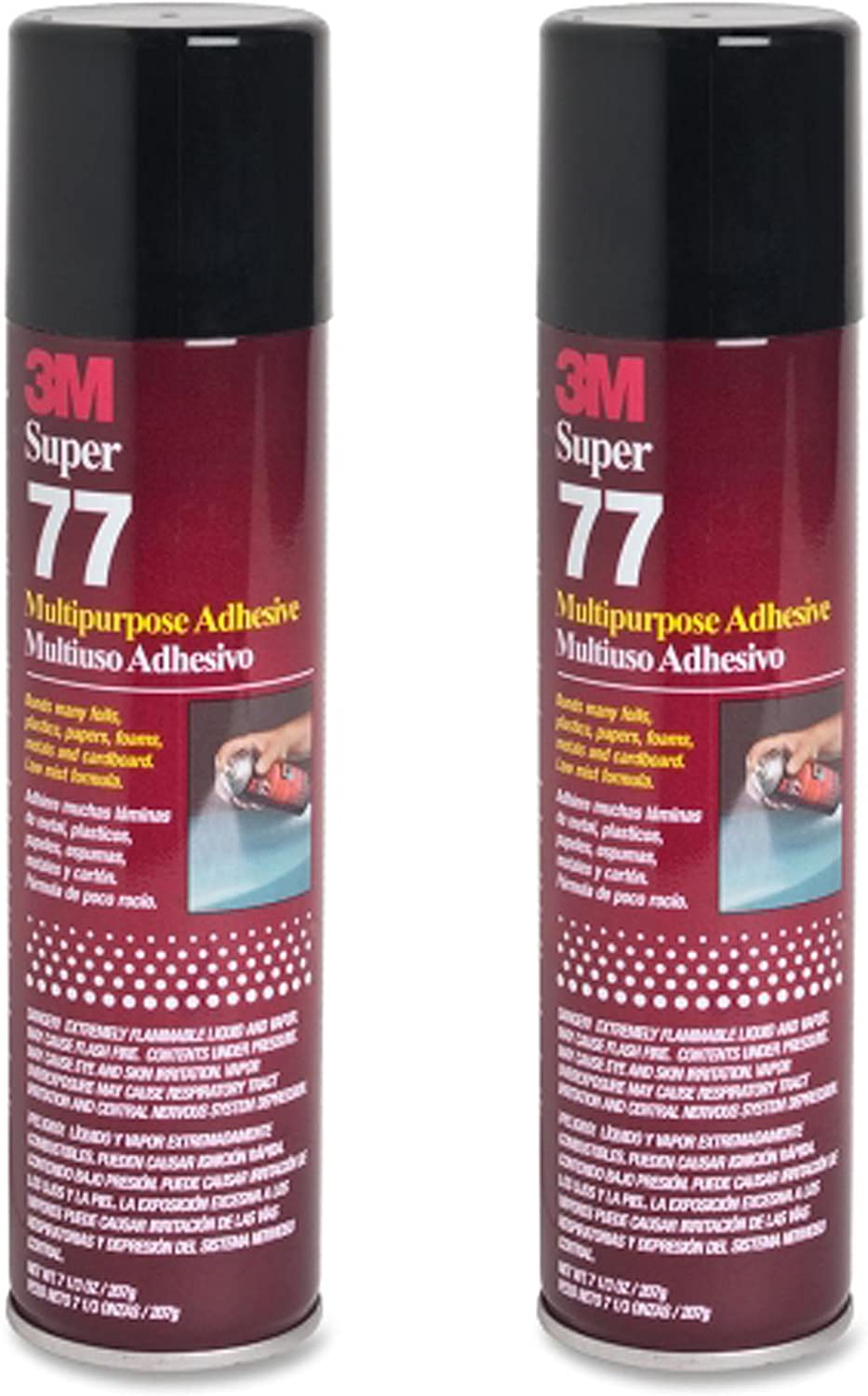 QTY2 3M SUPER 77 Multipurpose Adhesive