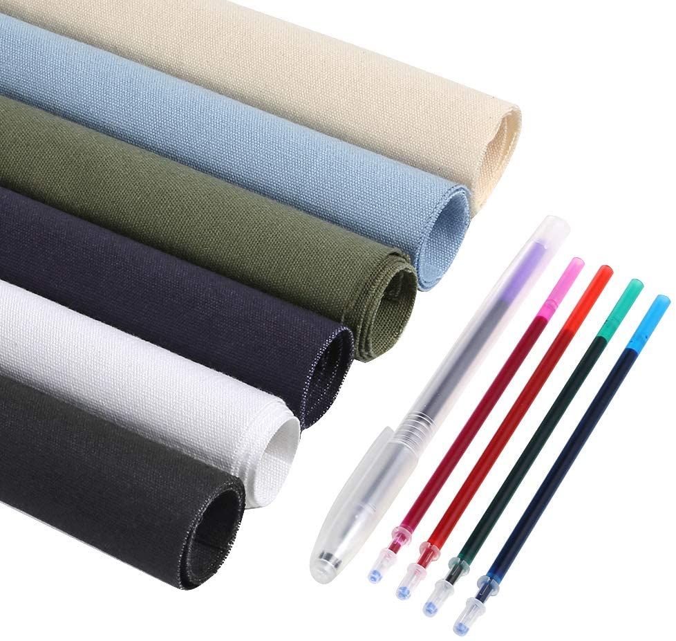 Caydo 6 Pieces Cotton Fabric for Embroidery