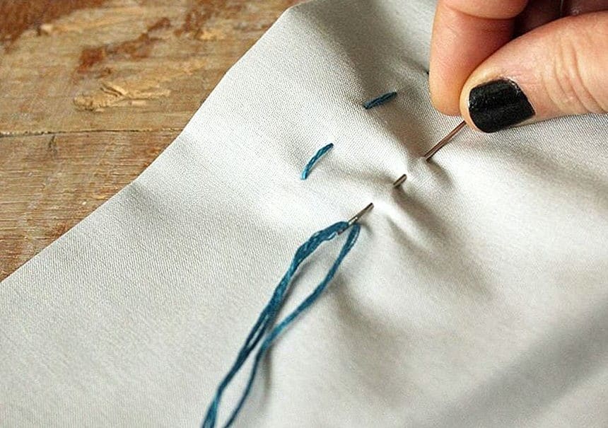 How to Sew a Basting Stitch by Hand and with a Sewing Machine