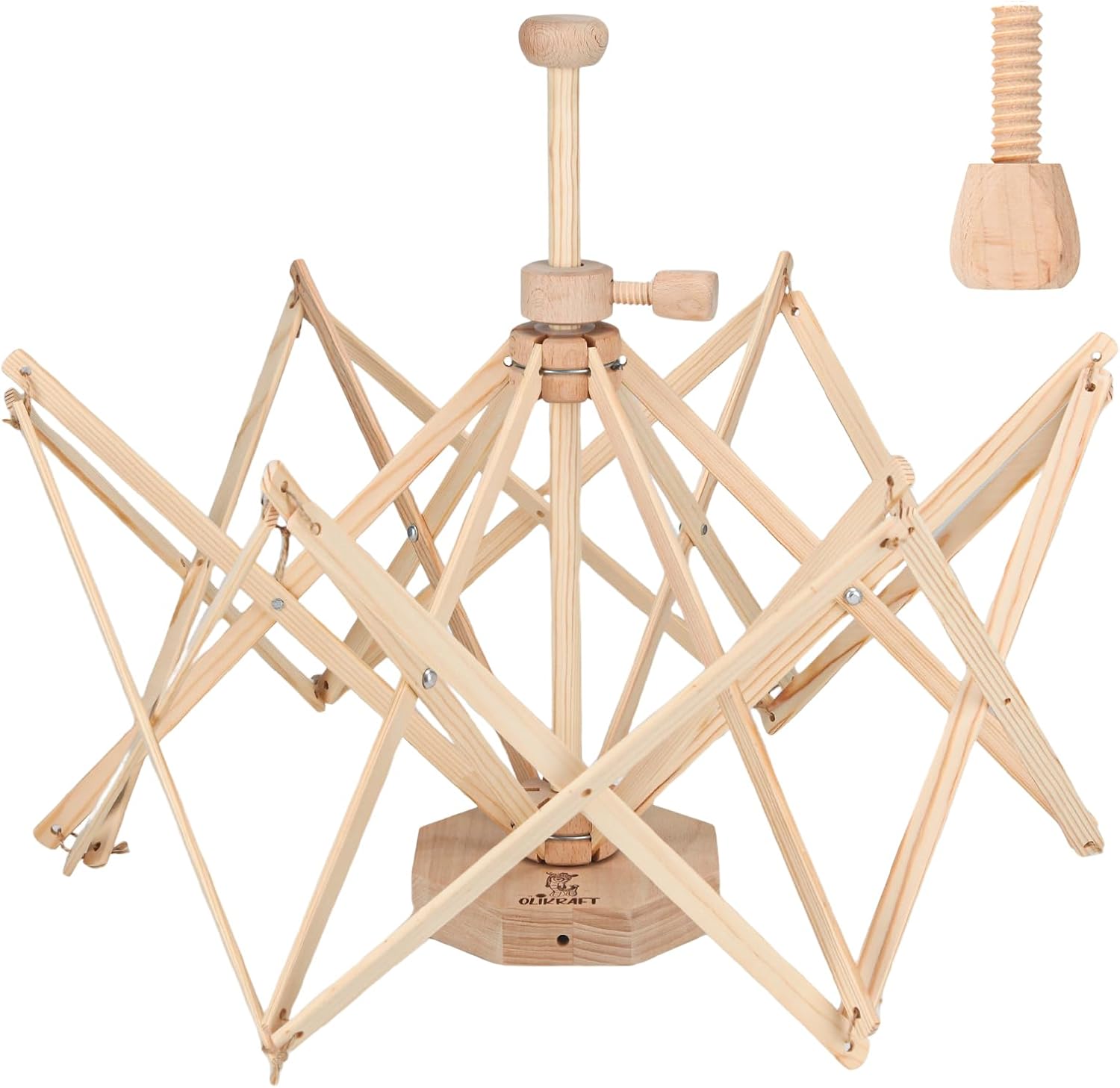 Olikraft reverse umbrella wooden yarn swift